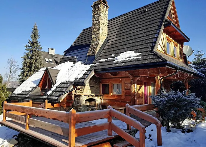 Domek Krupówki z widokiem na Giewont Zakopane